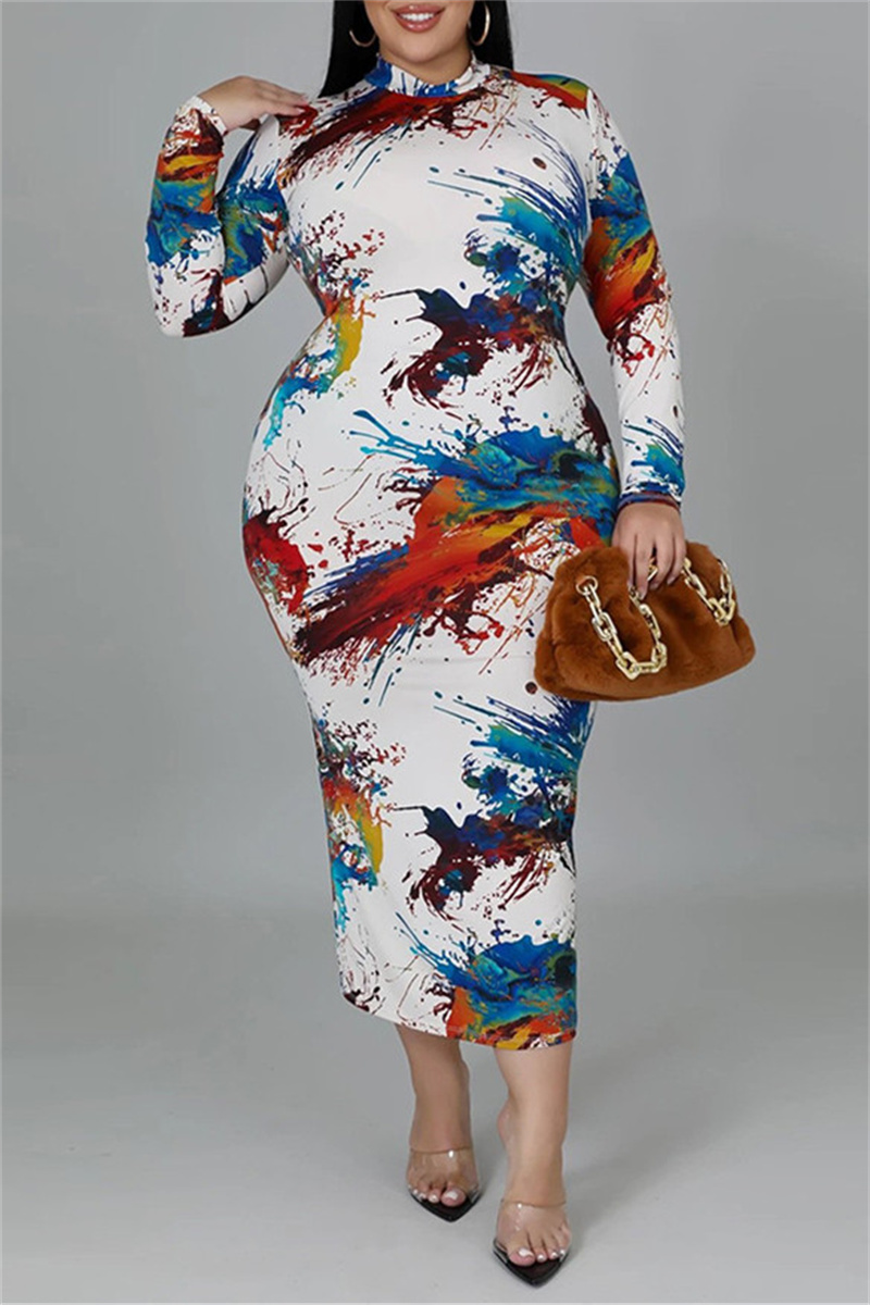 Colour Fashion Casual Print Basic O Neck Long Sleeve Plus Size Dresses (Without Belt )
Colour Fashion Casual Print Basic O Neck Long Sleeve Plus Size Dresses (Without Belt )
