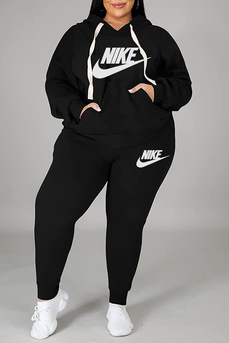 Black Fashion Casual Print Split Joint Letter Hooded Collar Plus Size Two Pieces
Black Fashion Casual Print Split Joint Letter Hooded Collar Plus Size Two Pieces