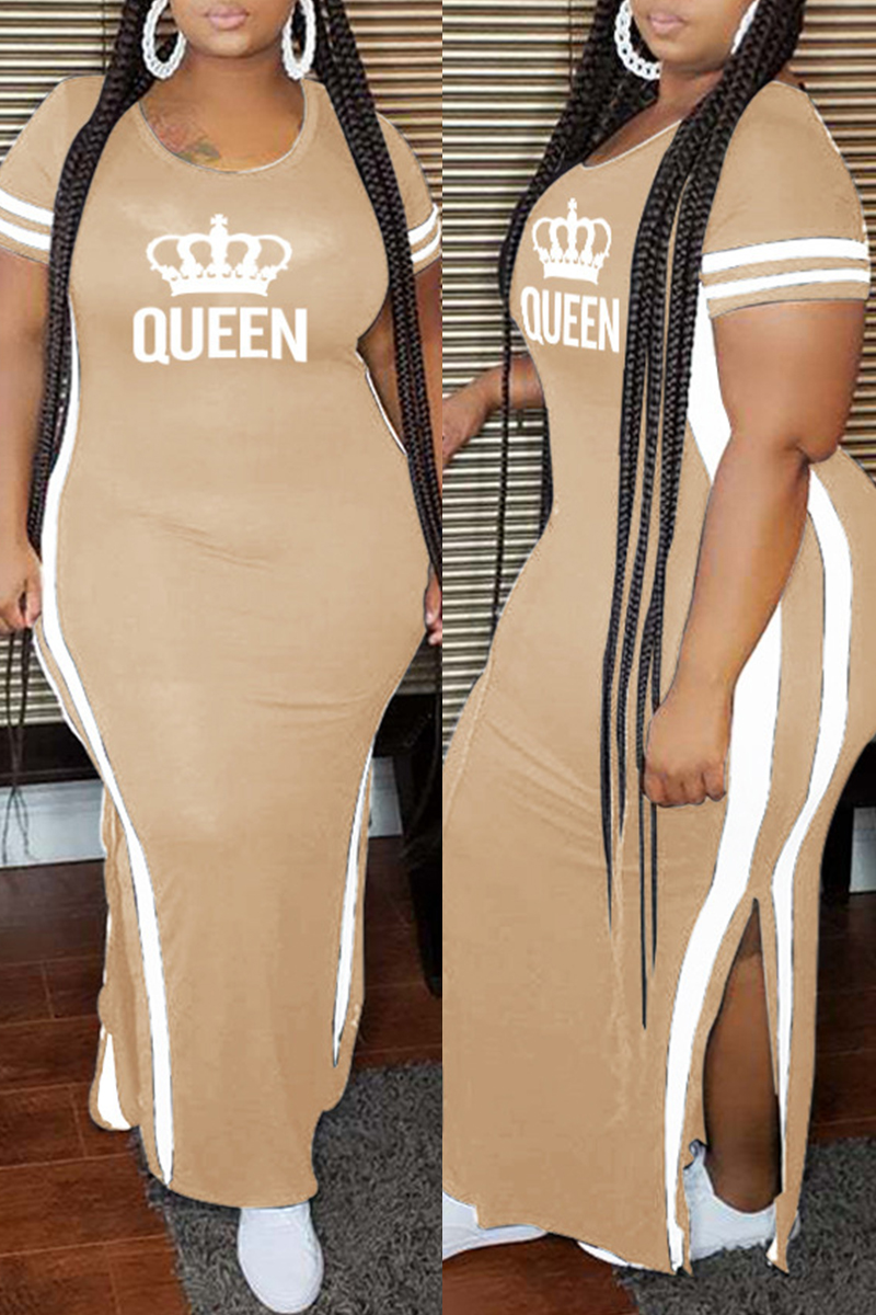 Apricot Fashion Casual Plus Size Print Split Joint Slit O Neck Short Sleeve Dress
Apricot Fashion Casual Plus Size Print Split Joint Slit O Neck Short Sleeve Dress