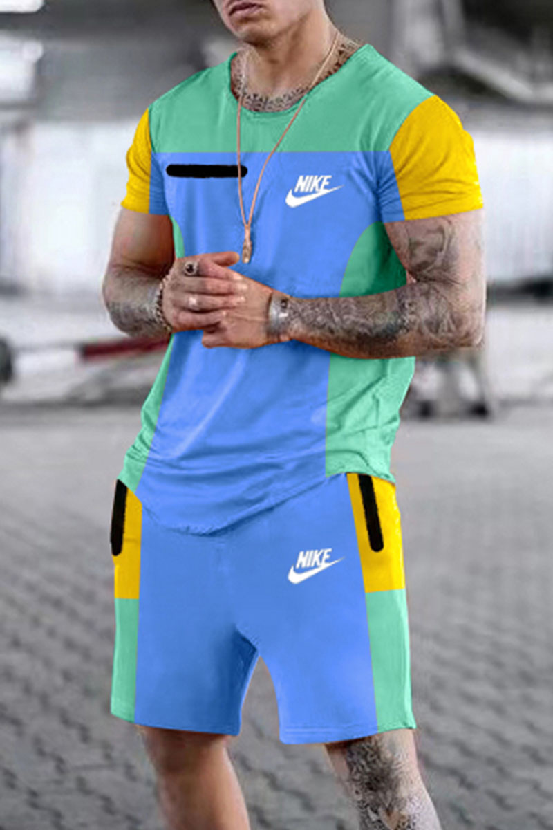 Lake Blue Fashion Sportswear Print Split Joint O Neck Short Sleeve Two Pieces
Lake Blue Fashion Sportswear Print Split Joint O Neck Short Sleeve Two Pieces