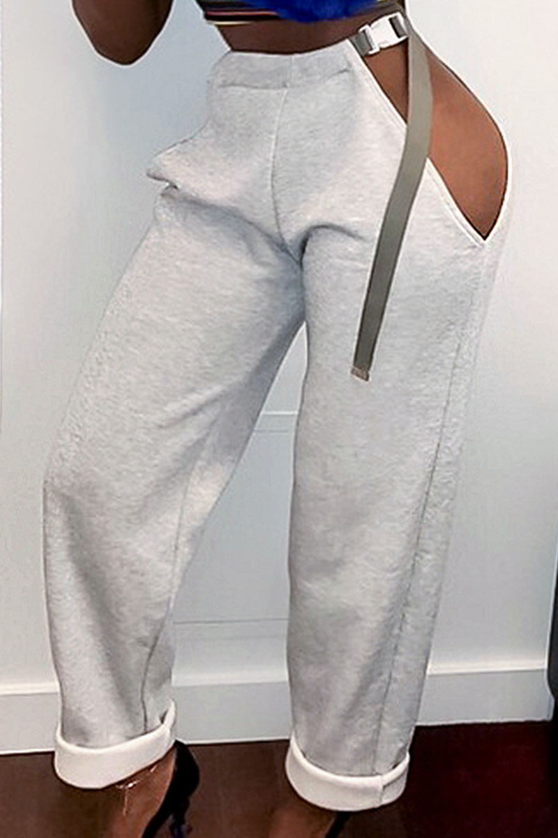 Light Gray Sexy Street Solid Patchwork Loose High Waist Straight Solid Color Bottoms
Light Gray Sexy Street Solid Patchwork Loose High Waist Straight Solid Color Bottoms