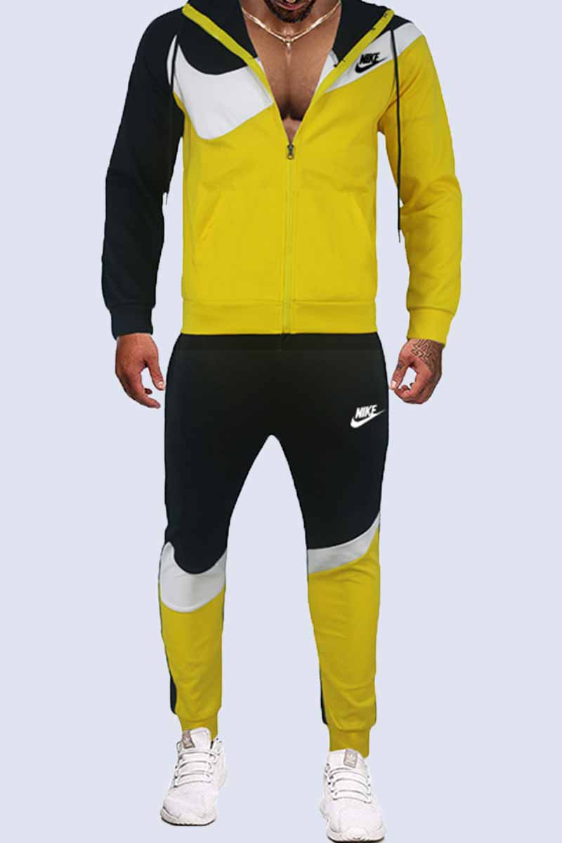 Yellow Sportswear Print Patchwork Hooded Collar Long Sleeve Two Pieces
Yellow Sportswear Print Patchwork Hooded Collar Long Sleeve Two Pieces