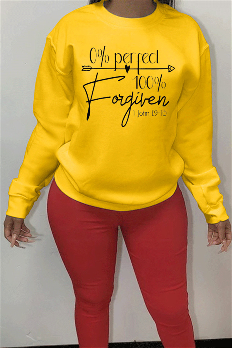 Yellow Fashion Casual O Neck Long Sleeve Regular Sleeve Regular Letter Print Tops
Yellow Fashion Casual O Neck Long Sleeve Regular Sleeve Regular Letter Print Tops