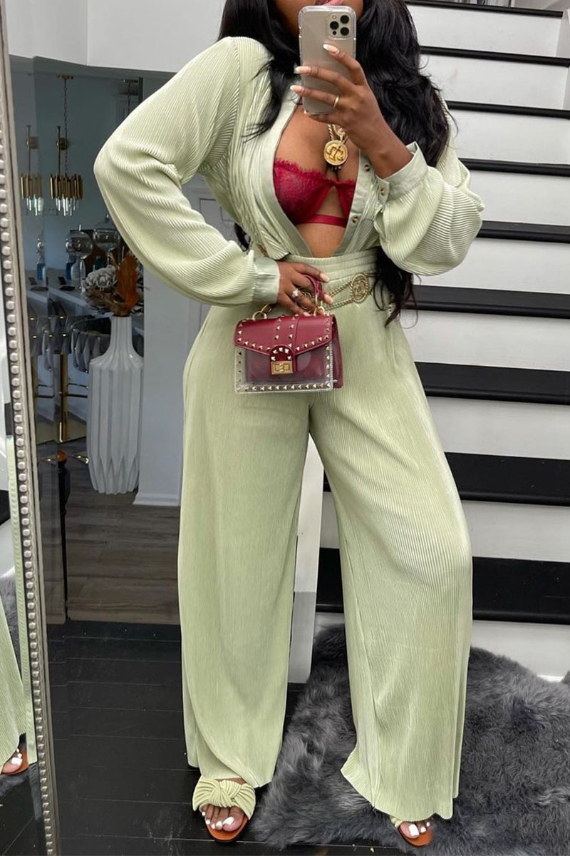 Fruit Green Casual Solid Split Joint Buckle Turndown Collar Long Sleeve Two Pieces(Without Belt)
Fruit Green Casual Solid Split Joint Buckle Turndown Collar Long Sleeve Two Pieces(Without Belt)