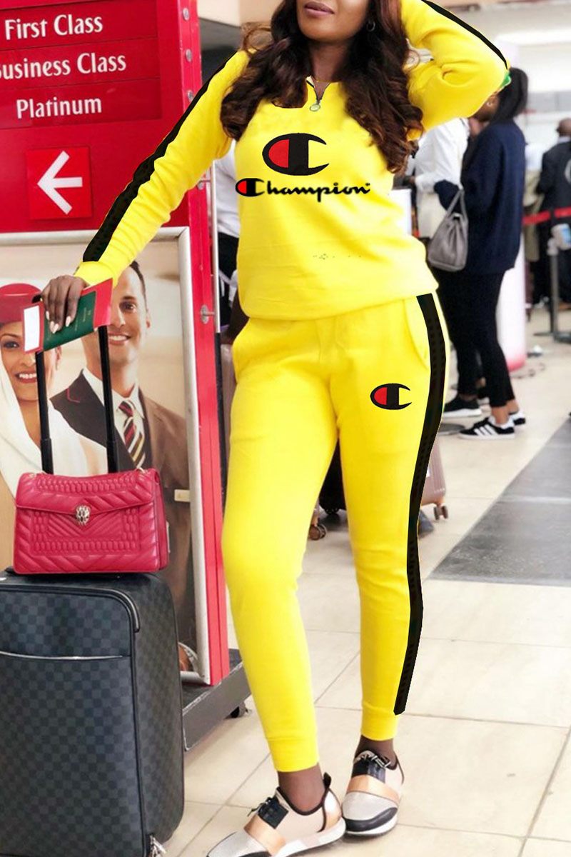 Yellow Fashion Celebrities Print Split Joint Zipper Collar Long Sleeve Two Pieces
Yellow Fashion Celebrities Print Split Joint Zipper Collar Long Sleeve Two Pieces