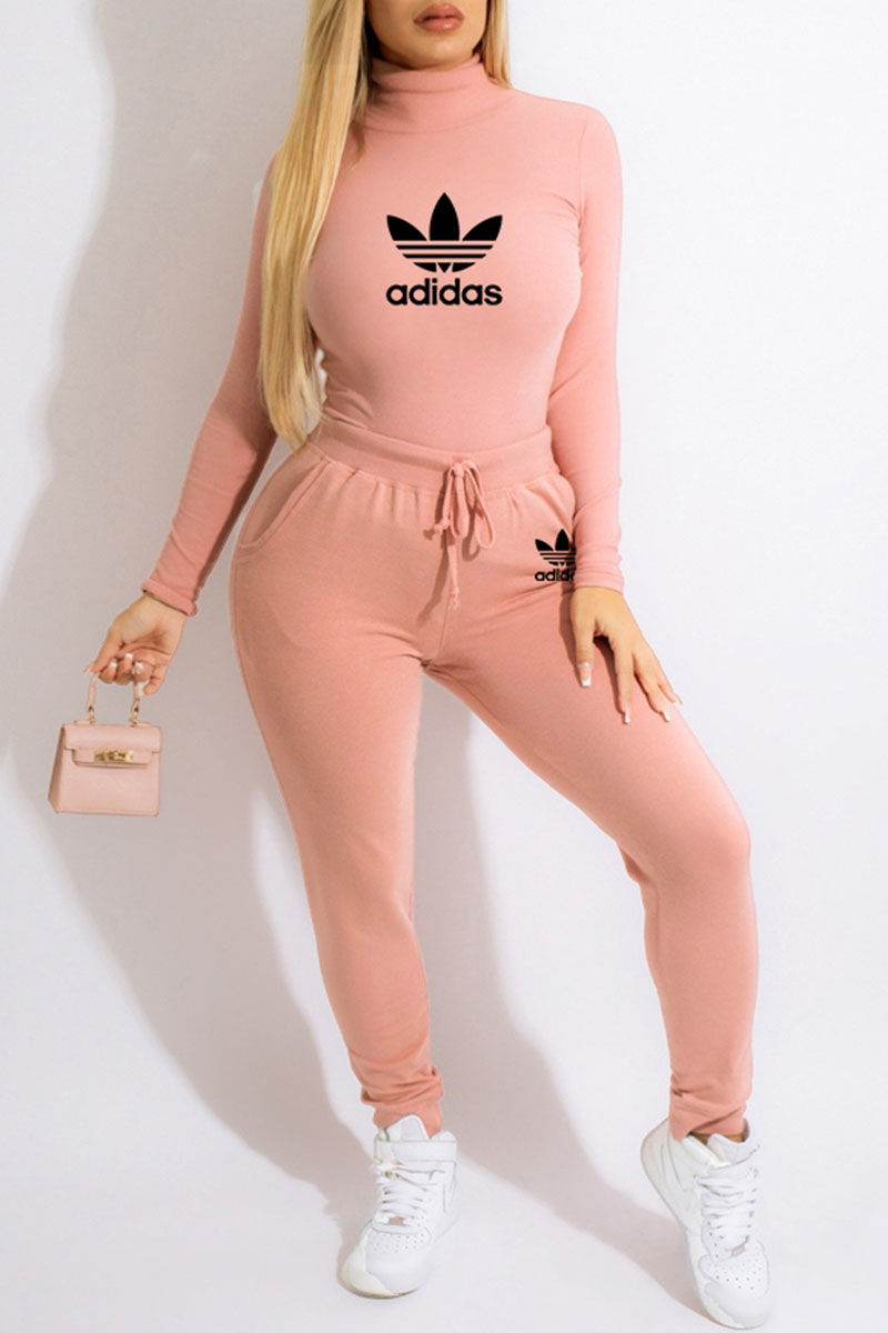 Pink Fashion Sportswear Letter Split Joint Turtleneck Long Sleeve Two Pieces
Pink Fashion Sportswear Letter Split Joint Turtleneck Long Sleeve Two Pieces