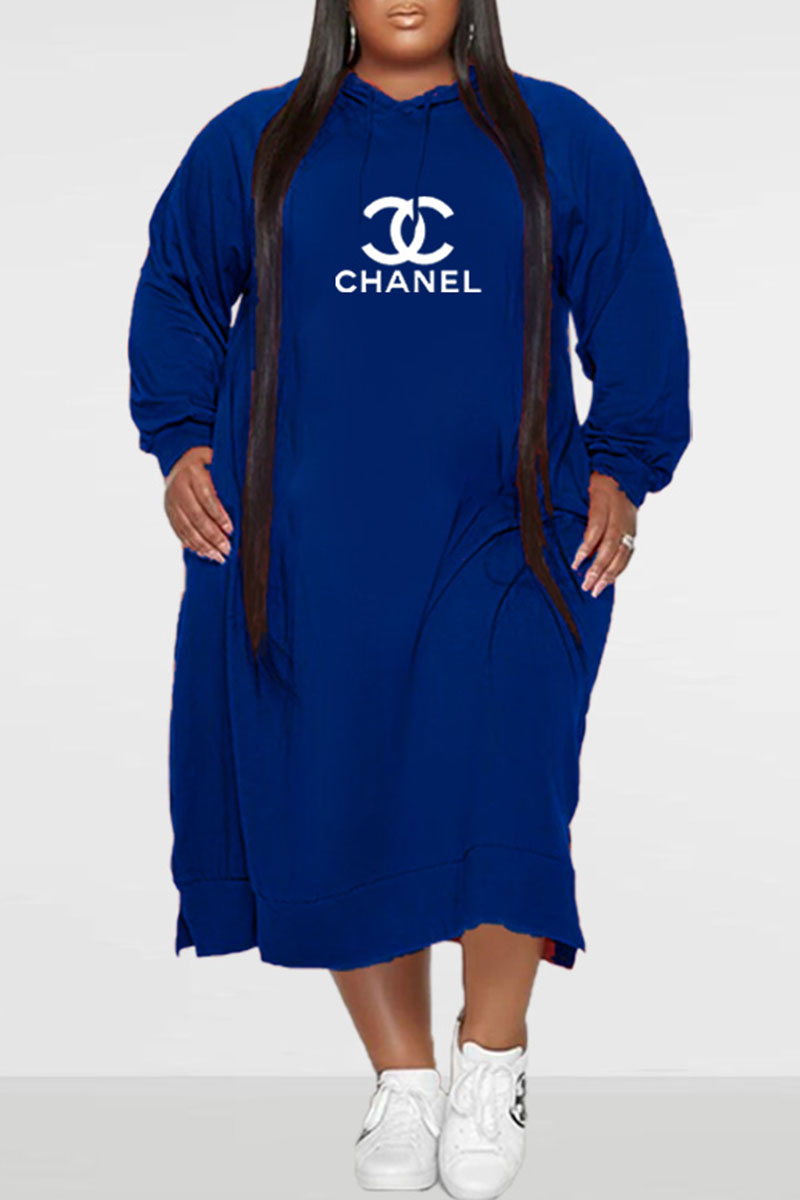 Blue Fashion Casual Letter Split Joint Hooded Collar Straight Plus Size Dresses
Blue Fashion Casual Letter Split Joint Hooded Collar Straight Plus Size Dresses