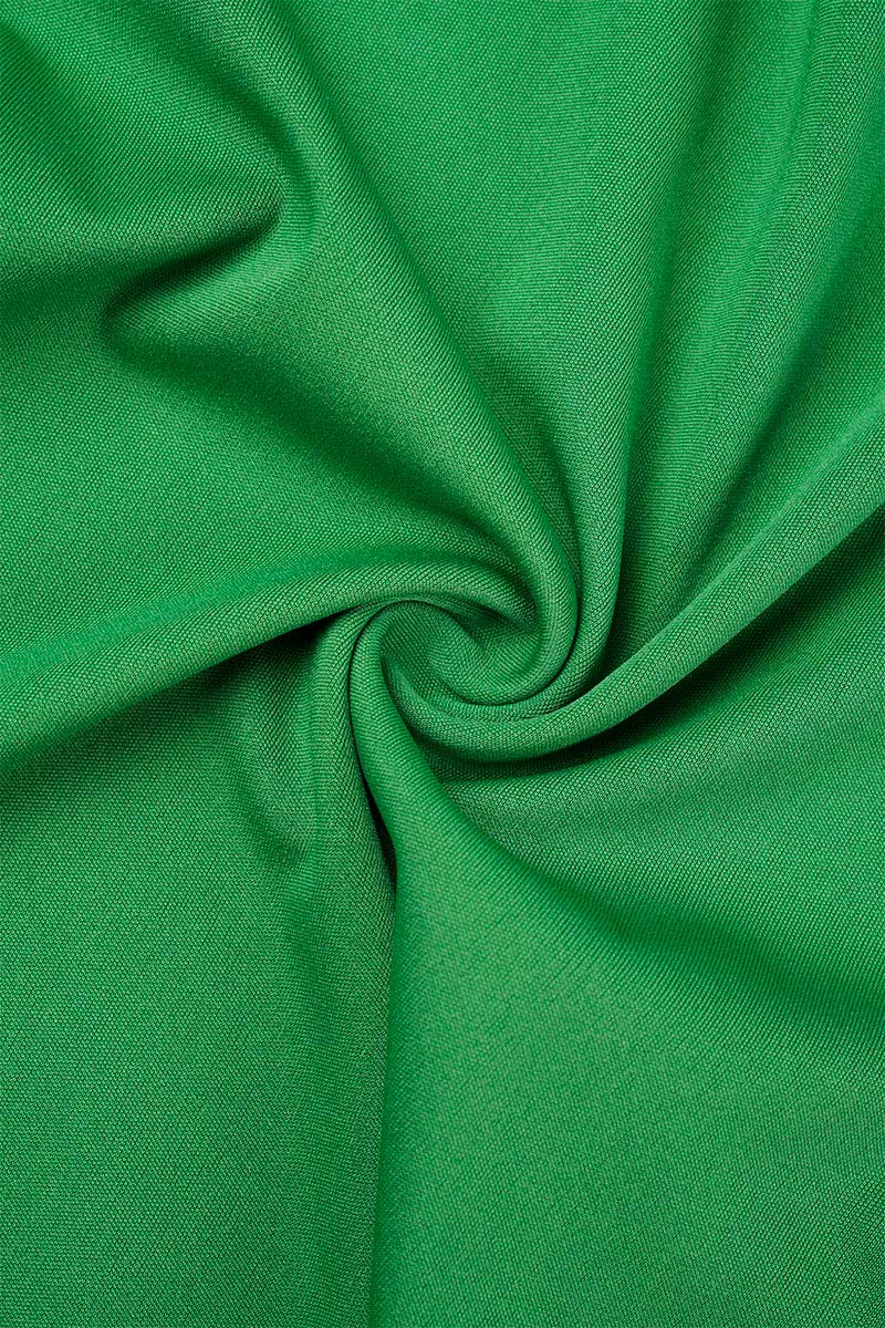 Wholesale Green Elegant Solid Patchwork Draw String O Neck Plus Size