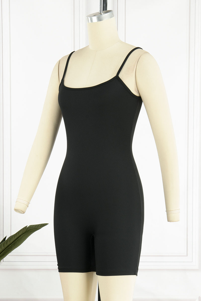 Pagliaccett di Yoga One Piece Spaghetti Strap Regolabile Esercizio Stretto Fit Body Senza Maniche Pagliaccetto Tute,Bianca,XXL