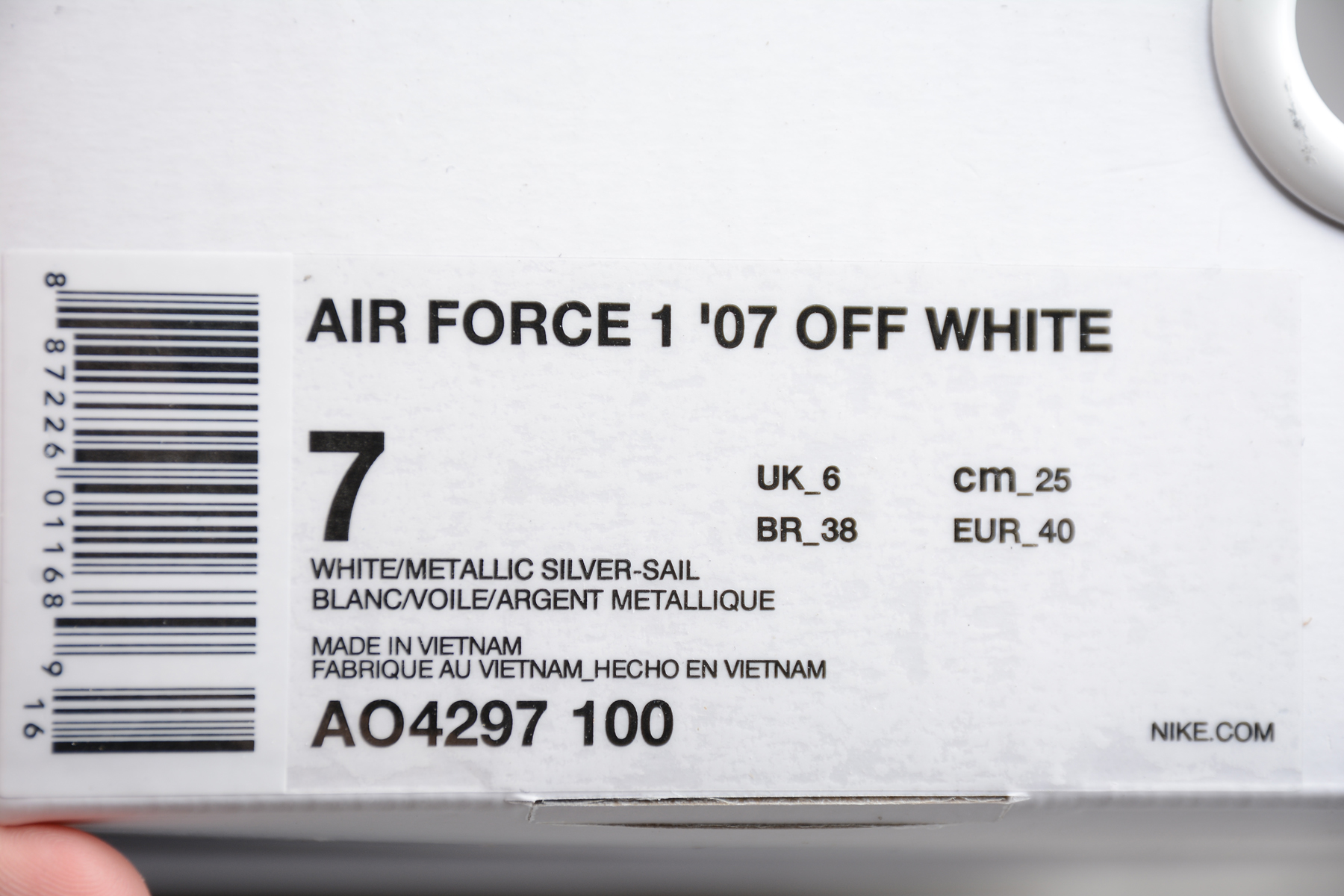 Nike Air Force 1 Low Virgil Abloh Off-White Complexcon - AO4297-100