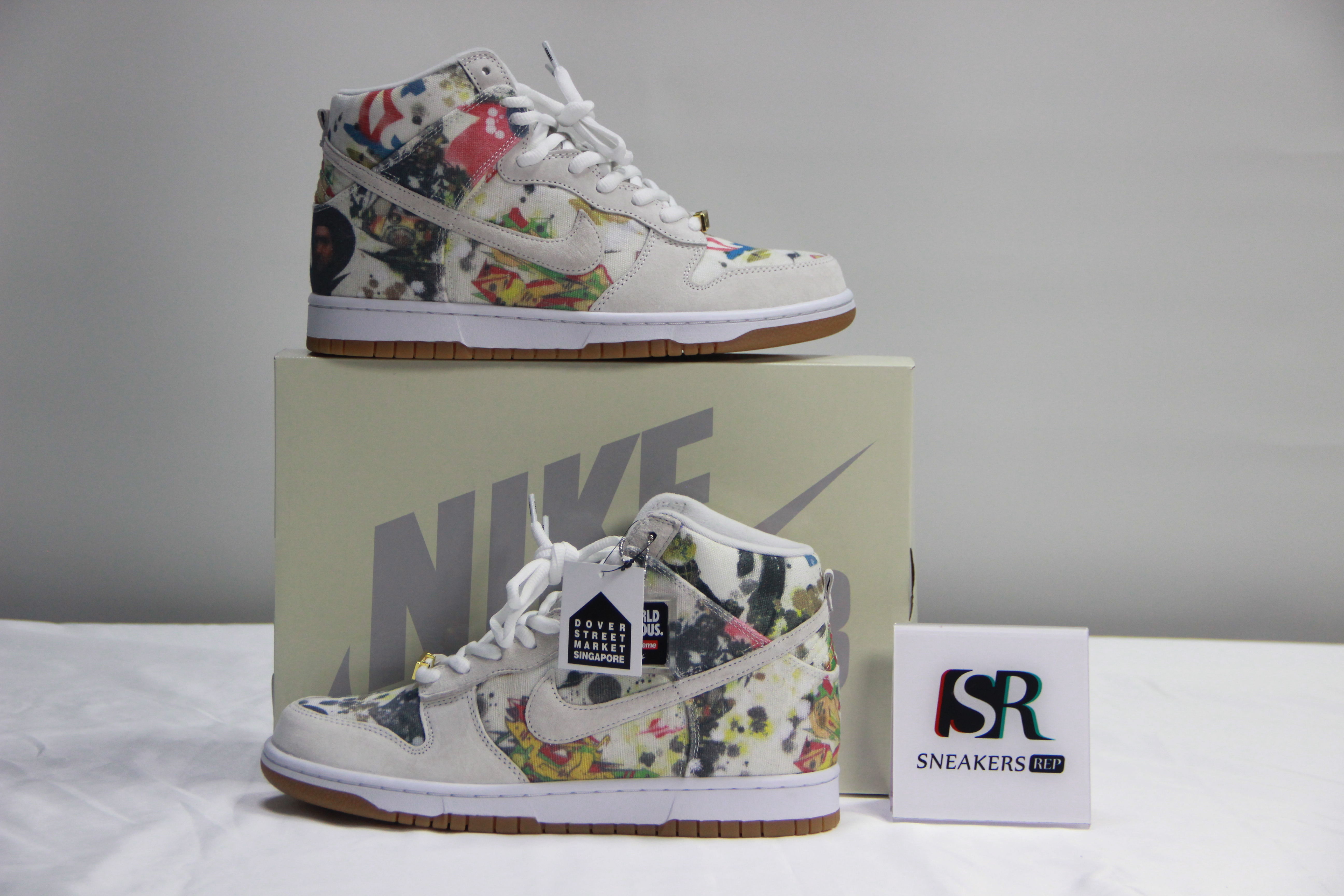 US$ 129.00 - Nike SB Dunk High Supreme Rammellzee FD8779-100 - m