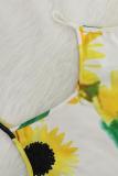 レッドカジュアル大人ファッションスパゲッティストラップノースリーブスリップペンシルドレス足首までの花柄プリント