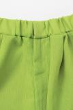 Grüne Mode Sexy Erwachsene Patchwork Solide Zweiteilige Anzüge Gerade Langarm Zwei Stücke