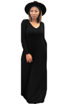 Black Sexy Fashion Cap Sleeve Long Sleeves O neck Asymmetrical Floor-Length asymmetrical Patchwork Long S