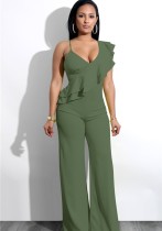 Som Show Backless Solid Fashion sexiga Jumpsuits & Rompers