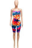 lila Mode street Print Sleeveless Wrapped Rompers