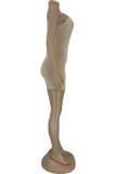 Pagliaccetti slip senza maniche solidi senza schienale patchwork sexy alla moda albicocca