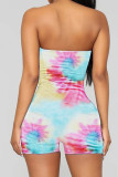 multicolor Mode Sexig Print Solid Sleeveless Wrapped Rompers