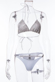 White Two Piece Suits Fashion Europe and America Swimwears