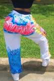 Pantalones Harlan con estampado medio y elástico multicolor Pantalones Partes de abajo