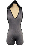 lila Fashion street Solid Sleeveless V-neck tröja