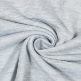 Grijze elastische mid-letter losse broek Tweedelig pak