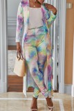 Rosa Mode Casual Street Vacation Print Printing cardigan Plus Size Two Pieces