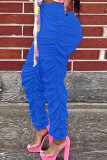 Blu Fashion Casual adulto signora Solid Plus Size