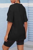 黒ファッションカジュアル大人ブラックグリーンピンクキャップスリーブ半袖 O ネックステップスカートミニプリントパッチワークキャラクタードレス