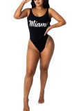 Yellow Letter backless Fashion adult Europe and America Ma'am Swimwears