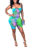 pagliaccetti di slittamento senza maniche senza schienale con disegno colorato sexy moda multicolore