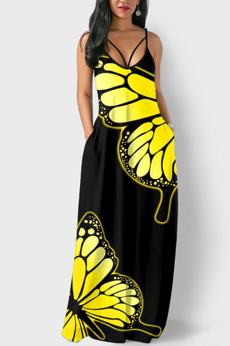 Black Milk. Fashion adult Ma'am OL Spaghetti Strap Sleeveless Slip A-Line Floor-Length Print Dresses