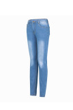 Hellblauer Jeans-Reißverschluss High Solid Waschstift Hosenunterteile