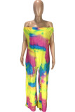 lila Mode für Erwachsene Ma'am Street Ein Wortkragen Print Tie Dye Plus Size
