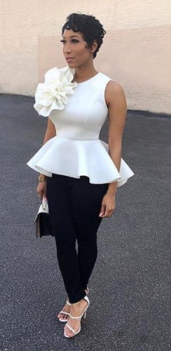 Chemisiers & Chemises Blanc Mode Sans Manches Floral Regular