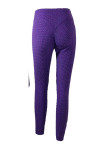 Light Purple Elastic Fly High Solid pencil Pants Bottoms