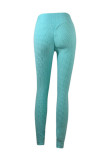 Green Elastic Fly High Solid pencil Pants Bottoms