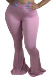 Pink Fashion Sexy adulte Ma'am Solid Plus Size