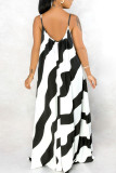 レッドファッション大人イングランドマアムスパゲッティストラップノースリーブスリップ非対称床長さのプリントドレス