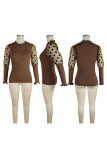 Yellow O Neck Long Sleeve Patchwork Solid Tops