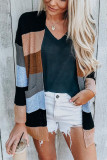Black cardigan Patchwork Others Long Sleeve Outerwear