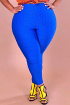 Azul Moda Casual adulto Señora Sólido Tallas grandes