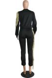 Rode Casual Mode volwassen UITGEHULDE kwast Solid Two Piece Suits pencil Long Sleeve