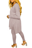 Blanc mode adulte madame rue solide deux pièces costumes crayon à manches longues deux pièces