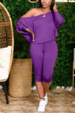 Orange Sexy Solid pencil Long Sleeve Two Pieces
