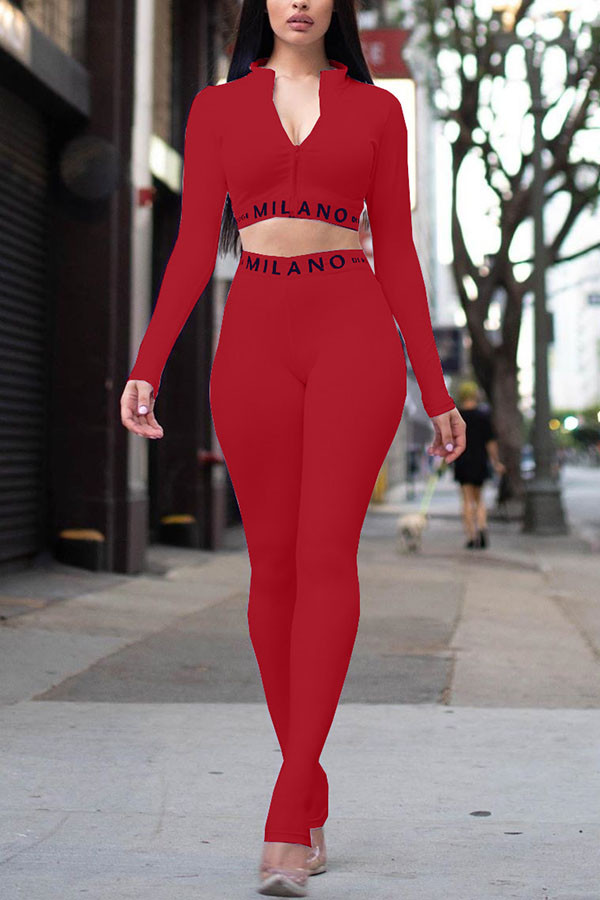 Винно-красный повседневный взрослый мэм пэчворк однотонный костюм из двух предметов карандаш с длинным рукавом из двух предметов