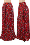 Calças Vermelhas com Estampa Fashion