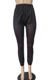 Black Fashion Casual Adult Letter Letter Straight Bottoms