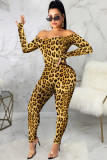 As Show Sexy Patchwork Leopard grain Milk. Long Sleeve one word collar 