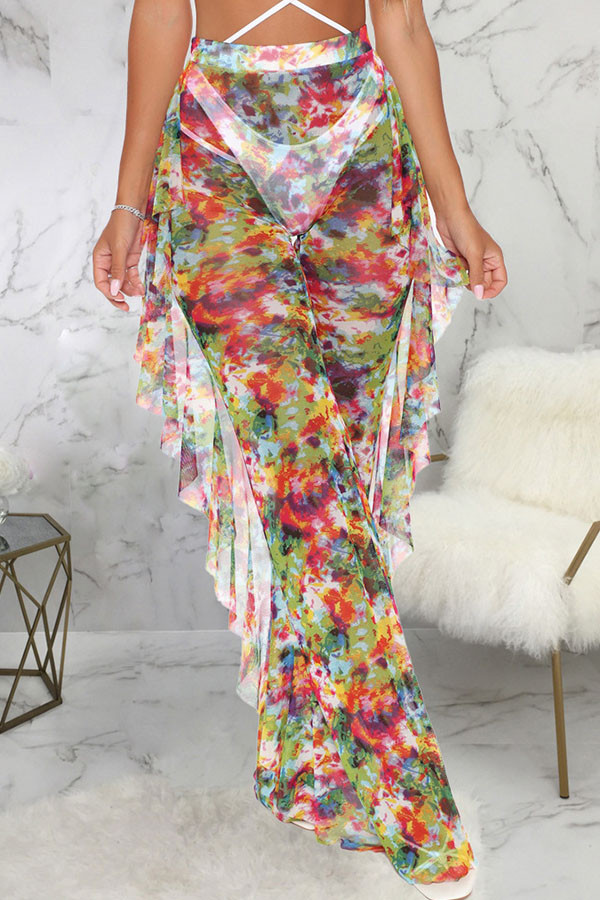Pantaloni larghi patchwork con stampa patchwork per adulti sexy moda multicolore